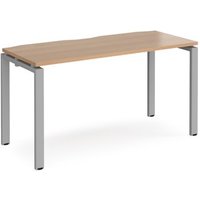 Click to view product details and reviews for Bench Desk Single Person Rectangular Desk 1400mm Beech Tops With Silver Frames 600mm Depth Adapt. Click to view product details and reviews for Bench Desk Single Person Rectangular Desk 1400mm Beech Tops With Silver Frames 600mm Depth Adapt.