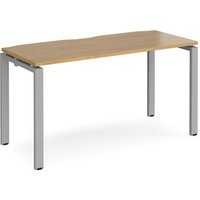Click to view product details and reviews for Bench Desk Single Person Rectangular Desk 1400mm Oak Tops With Silver Frames 600mm Depth Adapt. Click to view product details and reviews for Bench Desk Single Person Rectangular Desk 1400mm Oak Tops With Silver Frames 600mm Depth Adapt.
