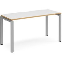Click to view product details and reviews for Bench Desk Single Person Rectangular Desk 1400mm White Oak Tops With Silver Frames 600mm Depth Adapt. Click to view product details and reviews for Bench Desk Single Person Rectangular Desk 1400mm White Oak Tops With Silver Frames 600mm Depth Adapt.