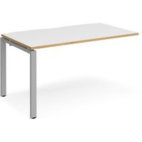 Click to view product details and reviews for Bench Desk Add On Rectangular Desk 1400mm White Oak Tops With Silver Frames 800mm Depth Adapt. Click to view product details and reviews for Bench Desk Add On Rectangular Desk 1400mm White Oak Tops With Silver Frames 800mm Depth Adapt.