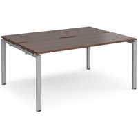 Click to view product details and reviews for Bench Desk 2 Person Rectangular Desks 1600mm Walnut Tops With Silver Frames 1200mm Depth Adapt. Click to view product details and reviews for Bench Desk 2 Person Rectangular Desks 1600mm Walnut Tops With Silver Frames 1200mm Depth Adapt.