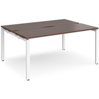 Click to view product details and reviews for Bench Desk 2 Person Rectangular Desks 1600mm Walnut Tops With White Frames 1200mm Depth Adapt. Click to view product details and reviews for Bench Desk 2 Person Rectangular Desks 1600mm Walnut Tops With White Frames 1200mm Depth Adapt.