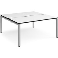 Click to view product details and reviews for Adapt Back To Back Desks 1600mm X 1600mm Silver Frame White Top Black Edge. Click to view product details and reviews for Adapt Back To Back Desks 1600mm X 1600mm Silver Frame White Top Black Edge.