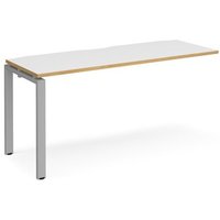 Click to view product details and reviews for Bench Desk Add On Rectangular Desk 1600mm White Oak Tops With Silver Frames 600mm Depth Adapt. Click to view product details and reviews for Bench Desk Add On Rectangular Desk 1600mm White Oak Tops With Silver Frames 600mm Depth Adapt.