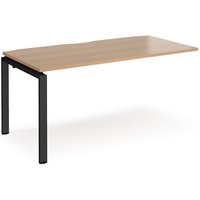 Click to view product details and reviews for Bench Desk Add on Rectangular Desk 1600mm Beech Tops with Black Frames 800mm Depth Adapt.
