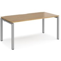 Click to view product details and reviews for Bench Desk Single Person Rectangular Desk 1600mm Oak Tops With Silver Frames 800mm Depth Adapt. Click to view product details and reviews for Bench Desk Single Person Rectangular Desk 1600mm Oak Tops With Silver Frames 800mm Depth Adapt.