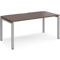 Click to view product details and reviews for Bench Desk Single Person Rectangular Desk 1600mm Walnut Tops With Silver Frames 800mm Depth Adapt. Click to view product details and reviews for Bench Desk Single Person Rectangular Desk 1600mm Walnut Tops With Silver Frames 800mm Depth Adapt.