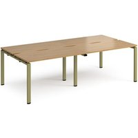 Click to view product details and reviews for Adapt Double Back To Back Desks 2400mm X 1200mm Green Frame Oak Top. Click to view product details and reviews for Adapt Double Back To Back Desks 2400mm X 1200mm Green Frame Oak Top.