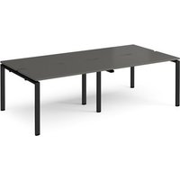 Click to view product details and reviews for Adapt Double Back To Back Desks 2400mm X 1200mm Black Frame Storm Grey Top. Click to view product details and reviews for Adapt Double Back To Back Desks 2400mm X 1200mm Black Frame Storm Grey Top.