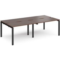 Click to view product details and reviews for Bench Desk 4 Person Rectangular Desks 2400mm Walnut Tops With Black Frames 1200mm Depth Adapt. Click to view product details and reviews for Bench Desk 4 Person Rectangular Desks 2400mm Walnut Tops With Black Frames 1200mm Depth Adapt.