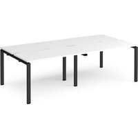 Click to view product details and reviews for Bench Desk 4 Person Rectangular Desks 2400mm White Tops With Black Frames 1200mm Depth Adapt. Click to view product details and reviews for Bench Desk 4 Person Rectangular Desks 2400mm White Tops With Black Frames 1200mm Depth Adapt.