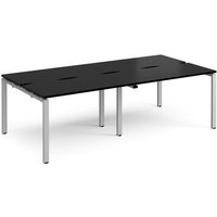 Click to view product details and reviews for Adapt Double Back To Back Desks 2400mm X 1200mm Silver Frame Black Top. Click to view product details and reviews for Adapt Double Back To Back Desks 2400mm X 1200mm Silver Frame Black Top.