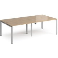 Click to view product details and reviews for Adapt Double Back To Back Desks 2400mm X 1200mm Silver Frame Kendal Oak Top. Click to view product details and reviews for Adapt Double Back To Back Desks 2400mm X 1200mm Silver Frame Kendal Oak Top.