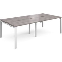 Click to view product details and reviews for Adapt Double Back To Back Desks 2400mm X 1200mm White Frame Grey Oak Top. Click to view product details and reviews for Adapt Double Back To Back Desks 2400mm X 1200mm White Frame Grey Oak Top.