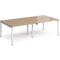 Click to view product details and reviews for Adapt Double Back To Back Desks 2400mm X 1200mm White Frame Kendal Oak Top. Click to view product details and reviews for Adapt Double Back To Back Desks 2400mm X 1200mm White Frame Kendal Oak Top.