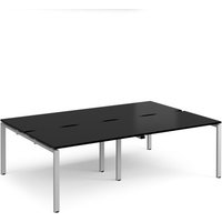 Click to view product details and reviews for Adapt Double Back To Back Desks 2400mm X 1600mm Silver Frame Black Top. Click to view product details and reviews for Adapt Double Back To Back Desks 2400mm X 1600mm Silver Frame Black Top.