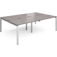 Click to view product details and reviews for Adapt Double Back To Back Desks 2400mm X 1600mm Silver Frame Grey Oak Top. Click to view product details and reviews for Adapt Double Back To Back Desks 2400mm X 1600mm Silver Frame Grey Oak Top.