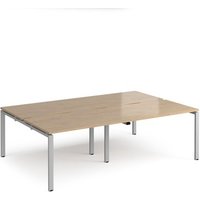 Click to view product details and reviews for Adapt Double Back To Back Desks 2400mm X 1600mm Silver Frame Kendal Oak Top. Click to view product details and reviews for Adapt Double Back To Back Desks 2400mm X 1600mm Silver Frame Kendal Oak Top.