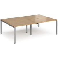 Click to view product details and reviews for Bench Desk 4 Person Rectangular Desks 2400mm Oak Tops With Silver Frames 1600mm Depth Adapt. Click to view product details and reviews for Bench Desk 4 Person Rectangular Desks 2400mm Oak Tops With Silver Frames 1600mm Depth Adapt.