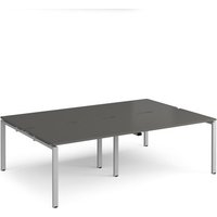 Click to view product details and reviews for Adapt Double Back To Back Desks 2400mm X 1600mm Silver Frame Storm Grey Top. Click to view product details and reviews for Adapt Double Back To Back Desks 2400mm X 1600mm Silver Frame Storm Grey Top.