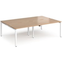 Click to view product details and reviews for Bench Desk 4 Person Rectangular Desks 2400mm Beech Tops With White Frames 1600mm Depth Adapt. Click to view product details and reviews for Bench Desk 4 Person Rectangular Desks 2400mm Beech Tops With White Frames 1600mm Depth Adapt.