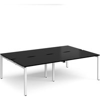 Click to view product details and reviews for Adapt Double Back To Back Desks 2400mm X 1600mm White Frame Black Top. Click to view product details and reviews for Adapt Double Back To Back Desks 2400mm X 1600mm White Frame Black Top.