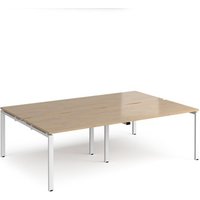 Click to view product details and reviews for Adapt Double Back To Back Desks 2400mm X 1600mm White Frame Kendal Oak Top. Click to view product details and reviews for Adapt Double Back To Back Desks 2400mm X 1600mm White Frame Kendal Oak Top.