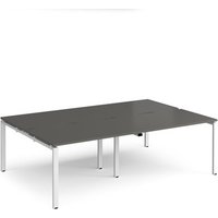 Click to view product details and reviews for Adapt Double Back To Back Desks 2400mm X 1600mm White Frame Storm Grey Top. Click to view product details and reviews for Adapt Double Back To Back Desks 2400mm X 1600mm White Frame Storm Grey Top.