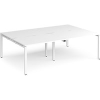 Click to view product details and reviews for Bench Desk 4 Person Rectangular Desks 2400mm White Tops With White Frames 1600mm Depth Adapt. Click to view product details and reviews for Bench Desk 4 Person Rectangular Desks 2400mm White Tops With White Frames 1600mm Depth Adapt.