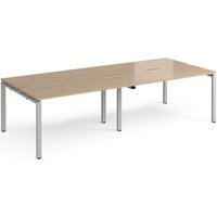 Click to view product details and reviews for Adapt Double Back To Back Desks 2800mm X 1200mm Silver Frame Kendal Oak Top. Click to view product details and reviews for Adapt Double Back To Back Desks 2800mm X 1200mm Silver Frame Kendal Oak Top.