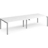 Click to view product details and reviews for Bench Desk 4 Person Rectangular Desks 2800mm White Tops With Silver Frames 1200mm Depth Adapt. Click to view product details and reviews for Bench Desk 4 Person Rectangular Desks 2800mm White Tops With Silver Frames 1200mm Depth Adapt.