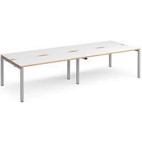 Click to view product details and reviews for Bench Desk 4 Person Rectangular Desks 2800mm White Oak Tops With Silver Frames 1200mm Depth Adapt. Click to view product details and reviews for Bench Desk 4 Person Rectangular Desks 2800mm White Oak Tops With Silver Frames 1200mm Depth Adapt.