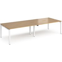 Click to view product details and reviews for Bench Desk 4 Person Rectangular Desks 2800mm Oak Tops With White Frames 1200mm Depth Adapt. Click to view product details and reviews for Bench Desk 4 Person Rectangular Desks 2800mm Oak Tops With White Frames 1200mm Depth Adapt.