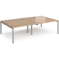 Click to view product details and reviews for Bench Desk 4 Person Rectangular Desks 2800mm Beech Tops With Silver Frames 1600mm Depth Adapt. Click to view product details and reviews for Bench Desk 4 Person Rectangular Desks 2800mm Beech Tops With Silver Frames 1600mm Depth Adapt.