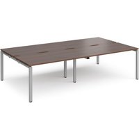 Click to view product details and reviews for Bench Desk 4 Person Rectangular Desks 2800mm Walnut Tops With Silver Frames 1600mm Depth Adapt. Click to view product details and reviews for Bench Desk 4 Person Rectangular Desks 2800mm Walnut Tops With Silver Frames 1600mm Depth Adapt.