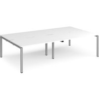 Click to view product details and reviews for Bench Desk 4 Person Rectangular Desks 2800mm White Tops With Silver Frames 1600mm Depth Adapt. Click to view product details and reviews for Bench Desk 4 Person Rectangular Desks 2800mm White Tops With Silver Frames 1600mm Depth Adapt.