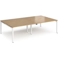 Click to view product details and reviews for Bench Desk 4 Person Rectangular Desks 2800mm Oak Tops With White Frames 1600mm Depth Adapt. Click to view product details and reviews for Bench Desk 4 Person Rectangular Desks 2800mm Oak Tops With White Frames 1600mm Depth Adapt.