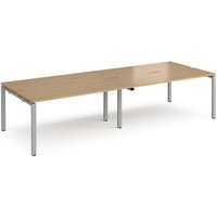 Click to view product details and reviews for Bench Desk 4 Person Rectangular Desks 3200mm Oak Tops With Silver Frames 1200mm Depth Adapt. Click to view product details and reviews for Bench Desk 4 Person Rectangular Desks 3200mm Oak Tops With Silver Frames 1200mm Depth Adapt.