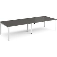 Click to view product details and reviews for Adapt Double Back To Back Desks 3200mm X 1200mm White Frame Storm Grey Top. Click to view product details and reviews for Adapt Double Back To Back Desks 3200mm X 1200mm White Frame Storm Grey Top.