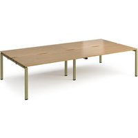 Click to view product details and reviews for Adapt Double Back To Back Desks 3200mm X 1600mm Green Frame Oak Top. Click to view product details and reviews for Adapt Double Back To Back Desks 3200mm X 1600mm Green Frame Oak Top.