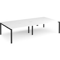 Click to view product details and reviews for Bench Desk 4 Person Rectangular Desks 3200mm White Tops With Black Frames 1600mm Depth Adapt. Click to view product details and reviews for Bench Desk 4 Person Rectangular Desks 3200mm White Tops With Black Frames 1600mm Depth Adapt.