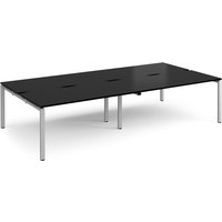 Click to view product details and reviews for Adapt Double Back To Back Desks 3200mm X 1600mm Silver Frame Black Top. Click to view product details and reviews for Adapt Double Back To Back Desks 3200mm X 1600mm Silver Frame Black Top.