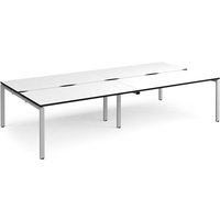 Click to view product details and reviews for Adapt Double Back To Back Desks 3200mm X 1600mm Silver Frame White Top Black Edge. Click to view product details and reviews for Adapt Double Back To Back Desks 3200mm X 1600mm Silver Frame White Top Black Edge.