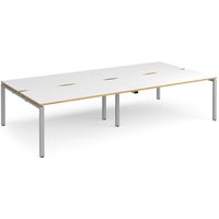 Click to view product details and reviews for Bench Desk 4 Person Rectangular Desks 3200mm White Oak Tops With Silver Frames 1600mm Depth Adapt. Click to view product details and reviews for Bench Desk 4 Person Rectangular Desks 3200mm White Oak Tops With Silver Frames 1600mm Depth Adapt.