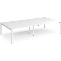 Click to view product details and reviews for Bench Desk 4 Person Rectangular Desks 3200mm White Tops With White Frames 1600mm Depth Adapt. Click to view product details and reviews for Bench Desk 4 Person Rectangular Desks 3200mm White Tops With White Frames 1600mm Depth Adapt.