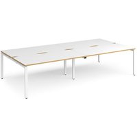 Click to view product details and reviews for Bench Desk 4 Person Rectangular Desks 3200mm White Oak Tops With White Frames 1600mm Depth Adapt. Click to view product details and reviews for Bench Desk 4 Person Rectangular Desks 3200mm White Oak Tops With White Frames 1600mm Depth Adapt.