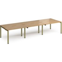 Click to view product details and reviews for Adapt Triple Back To Back Desks 3600mm X 1200mm Green Frame Oak Top. Click to view product details and reviews for Adapt Triple Back To Back Desks 3600mm X 1200mm Green Frame Oak Top.