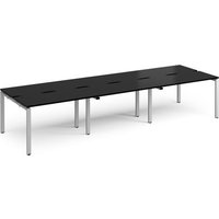 Click to view product details and reviews for Adapt Triple Back To Back Desks 3600mm X 1200mm Silver Frame Black Top. Click to view product details and reviews for Adapt Triple Back To Back Desks 3600mm X 1200mm Silver Frame Black Top.