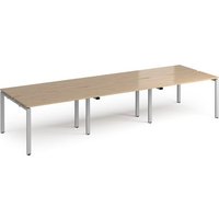 Click to view product details and reviews for Adapt Triple Back To Back Desks 3600mm X 1200mm Silver Frame Kendal Oak Top. Click to view product details and reviews for Adapt Triple Back To Back Desks 3600mm X 1200mm Silver Frame Kendal Oak Top.