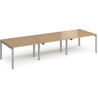 Click to view product details and reviews for Bench Desk 6 Person Rectangular Desks 3600mm Oak Tops With Silver Frames 1200mm Depth Adapt. Click to view product details and reviews for Bench Desk 6 Person Rectangular Desks 3600mm Oak Tops With Silver Frames 1200mm Depth Adapt.